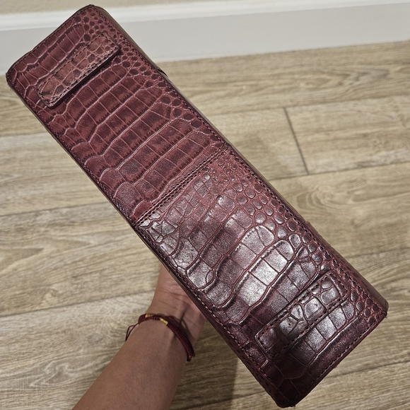 Radley London Croc Embossed Liverpool Multiway Grab Bag Oxblood Red - Picture 5 of 16